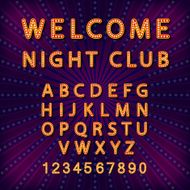 Vector set Retro neon sign vintage billboard bright signboard light N14
