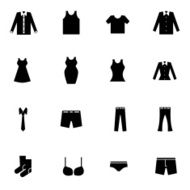 cloth and fashion icons set vector illustration N2
