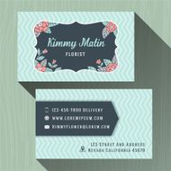 Flower Shop Business Name Cards Template N3