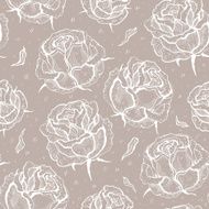 Roses Seamless vector pattern N3