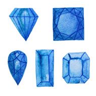 Watercolor gem set