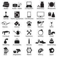 shop department simple vectors symbols set eps10