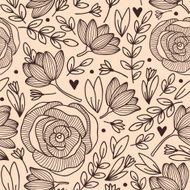 Vintage pattern with flowers N2