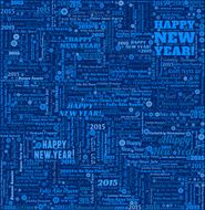 New Year on Blue Word Background N2