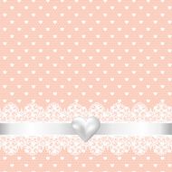 lace fabric background and pearl heart N2