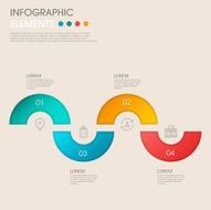 modern vector abstract step lable infographic elements N25