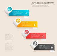 modern vector abstract step lable infographic elements N27