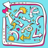 lovely doodle arrows set N2