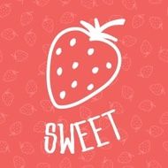 hand drawn seamless strawberry pattern N2