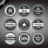 Vintage premium quality labels set N16