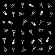 Geometric simple monochrome minimalistic vector holiday pattern cocktails N14