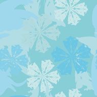 Vector repeating abstract floral pattern blue color