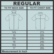 Man shirt size table