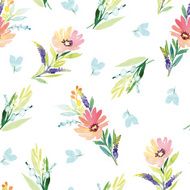 Watercolor flower pattern N92