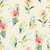 Watercolor flower pattern N93