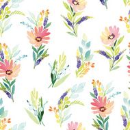 Watercolor flower pattern N94
