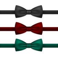 Vector Bow Tie Bowtie Set Isolated on White N8