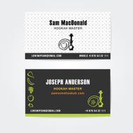Business card design vector template of hookah shisha bar