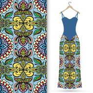 Fashion seamless geometric pattern women&#039;s dress on a hanger N14