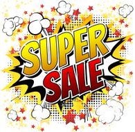 Super sale - Comic book style word