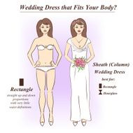 Woman in underwear and Sheath wedding dress