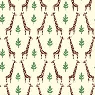 Giraffes seamless pattern Safari animal background N2