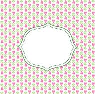 Cute floral background Flower vector card with space for text
