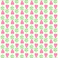 Cute love flower background Seamless floral pattern