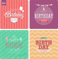 Vintage card - Happy birthday set N2