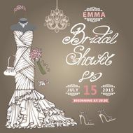 Bridal Shower invitation Cute wedding dress