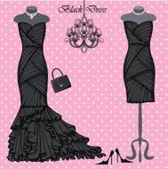 Set of black dresses