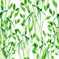 watercolor grass - seamless pattern