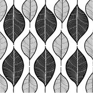 leaf pattern hand drawn sketch on whtie N2