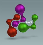 abstract colorful metaball sphere balls for your design