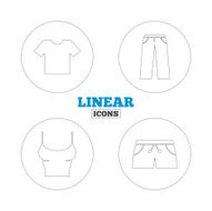 Clothes signs T-shirt and pants with shorts N21