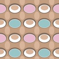 Colored circles seamless pattern with retro colors background N2