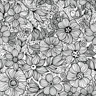 Pattern with flower and birds N3