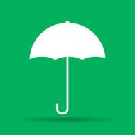 Umbrella sign icon Rain protection symbol Flat design style N9