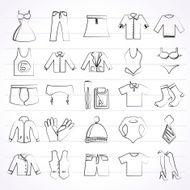 Clothing and Fashion collection icons