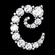 diamond letters with gemstones N47