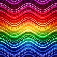 Abstract rainbow stripes waves colorful background