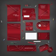 Stationery template design set with Transparent clear glass framework N2