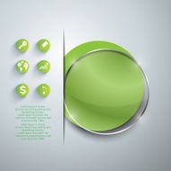 Abstract vector green banners set