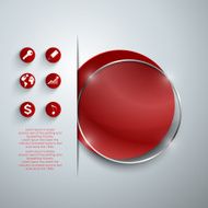 Abstract vector red banners set