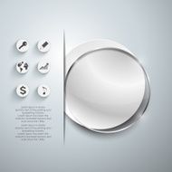 Abstract vector white banners set