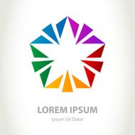 Star logo Abstract geometric symbol Business vector icon