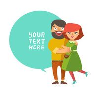 Happy fashion young Couple In Love smiling and embracing