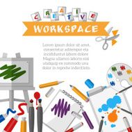 Creative artistic background Flat illustration
