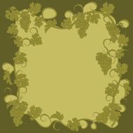 Vector frame in vintage style with vines