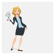 Business woman &amp; phone N8